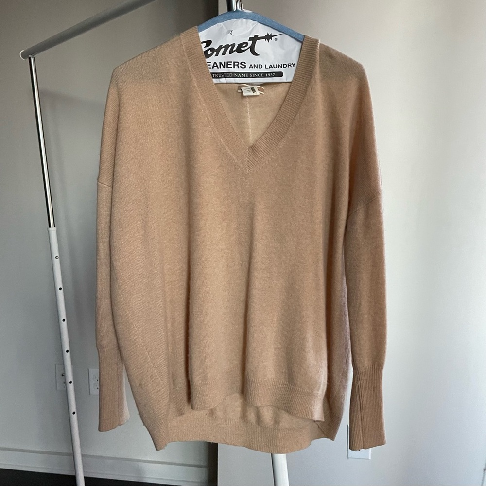 J Crew Beige V-Neck Sweater